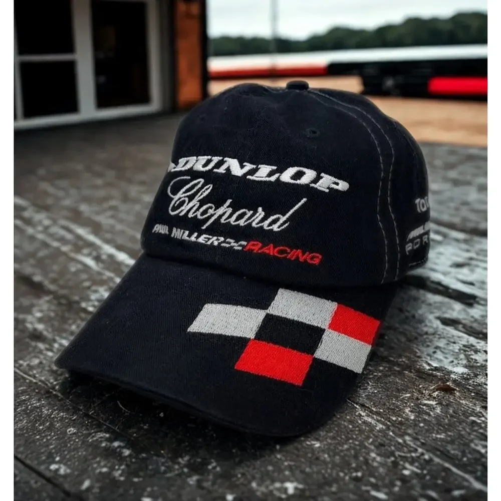 Paul Miller Racing Porsche Chopard Dunlop Team Hat Cap ALMS Rare Speedgear OSFA